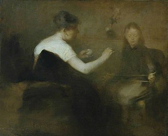 Winding Wool (1887), oil on canvas, 99.5 x 87.6 cm., National Gallery, London