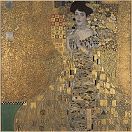 Gustav Klimt, 1907, Portrait of Adele Bloch-Bauer I. Recovered and sold for US$135 million to Ronald Lauder for his Neue Galerie New York in June 2006, which made it at that time the most expensive painting for about 4 months.[9]