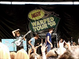 The Academy Is... performing on the Vans Warped Tour in 2008