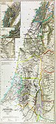 1841 Kiepert map of Palestine showing Ottoman subdivisions