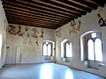 The hall with coats of arms in Gozzoburg Castle in Krems