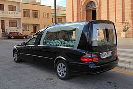 Mercedes-Benz hearse with large rear windows