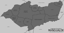 Image of a map showing the borders of the civil parishes of Mangualde.