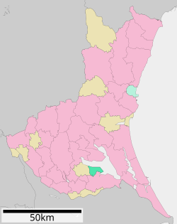 Location of Miho in Ibaraki Prefecture