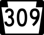 Pennsylvania Route 309 marker
