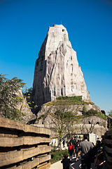 Artificial mountain in the Paris Zoological Park