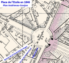 Platz und Absperrung von 1846; Hippodrom im Süden