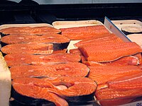 Salmon is widely available in the Pacific Northwest.