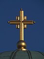 Serbian cross on the dome of the Church of Saint Sava in Belgrade
