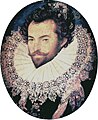 Nicholas Hilliard: Sir Walter Raleigh, ca. 1585. Spitzenbesatz war auch bei Herren üblich.