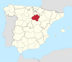 Map of Spain with Soria highlighted