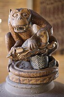 Tboli carving of a macaque and a turtle at Lake Sebu's museum