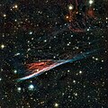 Der Bleistiftnebel ist Teil des Vela-Supernova­überrestes und wurde im Jahr 1835 entdeckt.