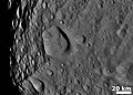 Craters and ridges of Vesta