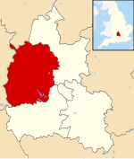 West Oxfordshire shown within Oxfordshire