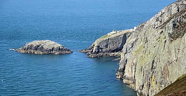 The main island of 'Ynys Arw' which gave its name to the peninsula (or headland)