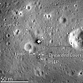 Apollo-11-Landestelle aus 24 km Höhe (LRO, 7. März 2012)