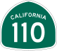 Interstate 110 and State Route 110 marker