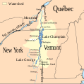 Map showing the Lake Champlain and Richelieu River watershed