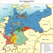 Map of Germany in 1914