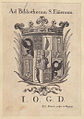 Exlibris von 1800 mit dem Wappen der Fürstäbte