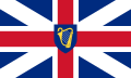 Flagge (1658–1660): englisches Georgskreuz, schottisches Andreaskreuz und irische Harfe