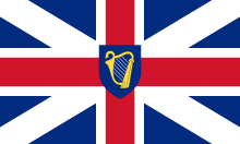 The jack used by the Commonwealth after 1658, replaced the impaled St George's Cross and Irish harp.[8][4])