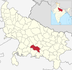 Location of Fatehpur district in Uttar Pradesh