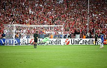 Neuer saves a penalty in front of Bayern Munich's fans