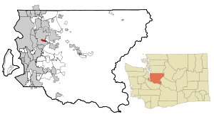 Location of Eastgate, Washington