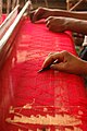 Weavers at work in Bangladesh.