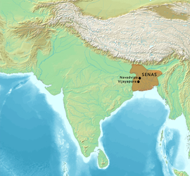 Map of the Senas of Bengal.[1]