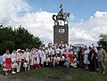 Opening of the monument to Khan Kotrag in the Chuvash Republic, the village of Shemursha, in memory of the founder of the Volga Bulgaria. July, 30. 2022