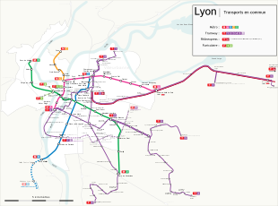 Netzplan inklusive der Straßenbahn