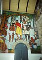 A mural (1951) depicting the baptism of Jesus in a typical Haitian rural scenery, Cathédrale de Sainte Trinité, Port-au-Prince, Haiti