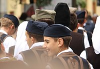 Boys wearing the šajkača