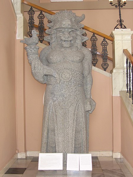 The first original statue of Radegast located in the town hall of Frenštát pod Radhoštěm