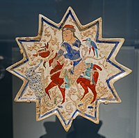 Star tile with Rustam and dragon