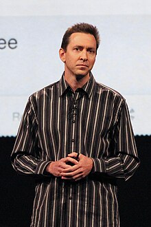 Scott Forstall presenting at Apple's Worldwide Developers Conference 2012.