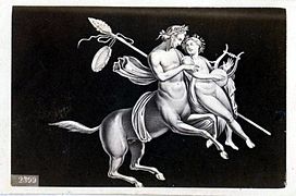 Chiron and Achilles by Giorgio Sommer & Edmond Behles (early 20th c.)