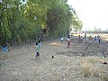 Children play football in Long Phú, Sóc Trăng City