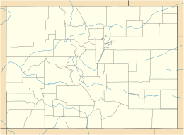Map showing the location of Lake Pueblo State Park