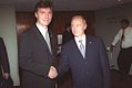 Russian President Vladimir Putin with Stoltenberg in New York City, 2000