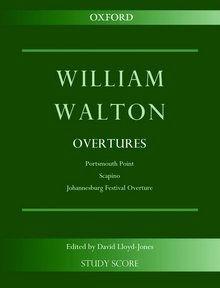 front page of orchestral score with names of three Walton overtures