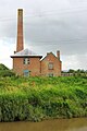 Westonzoyland Pumping Station, viewed from the River Parrett Trail