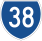 State Route 38 marker