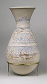Blue-painted jar from Malqata; 1390–1353 BC; painted pottery; height: 69 cm; Metropolitan Museum of Art (New York City)