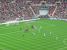 Bristol Rovers playing Shrewsbury Town at Wembley