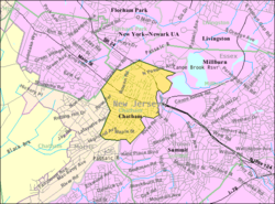 Census Bureau map of Chatham (borough), New Jersey