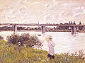 Claude Monet: Blick auf die Eisenbahnbrücke von Argenteuil 1874